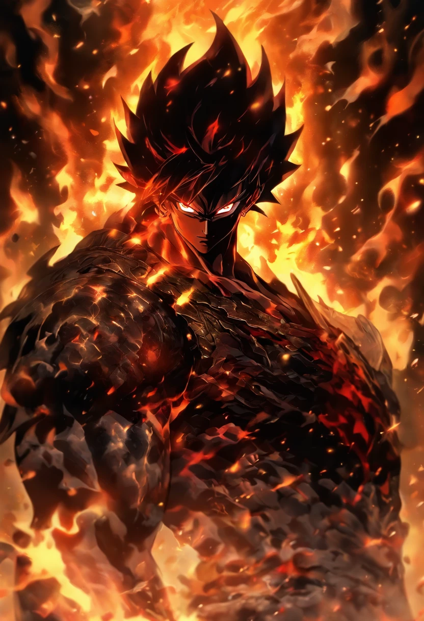 ((The face is Hiro Hamada from Big Hero Six.)),((Body: Son Goku from Dragon Ball)),Very large muscles,Very big penis,armor,Black tentacles clinging to me,Young boy,Sexual,excited,Lust,erection,Sex,Insert,Sweaty,Drooling big penis clenching,