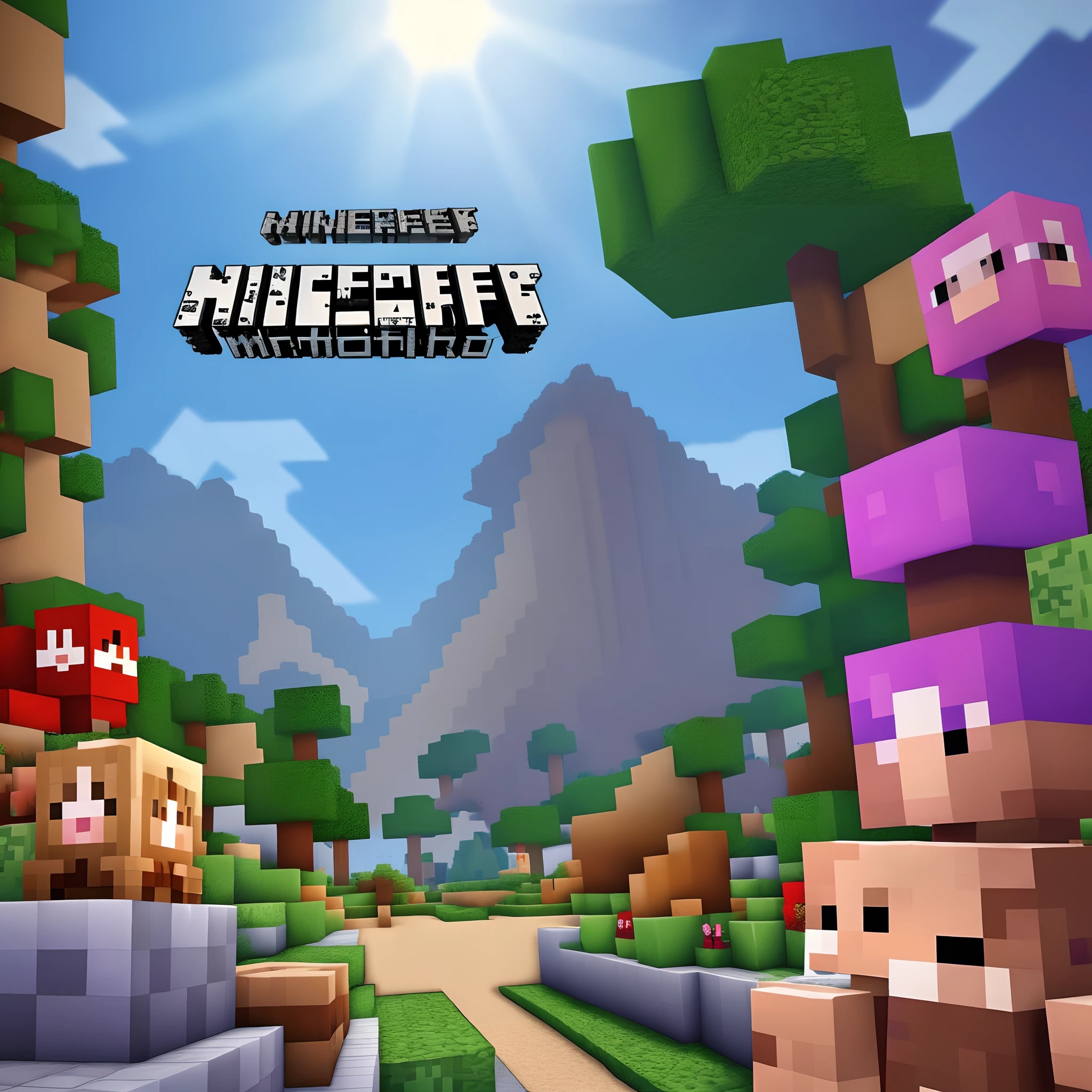 Minecraft Movie Poster but its from Disney Pixar