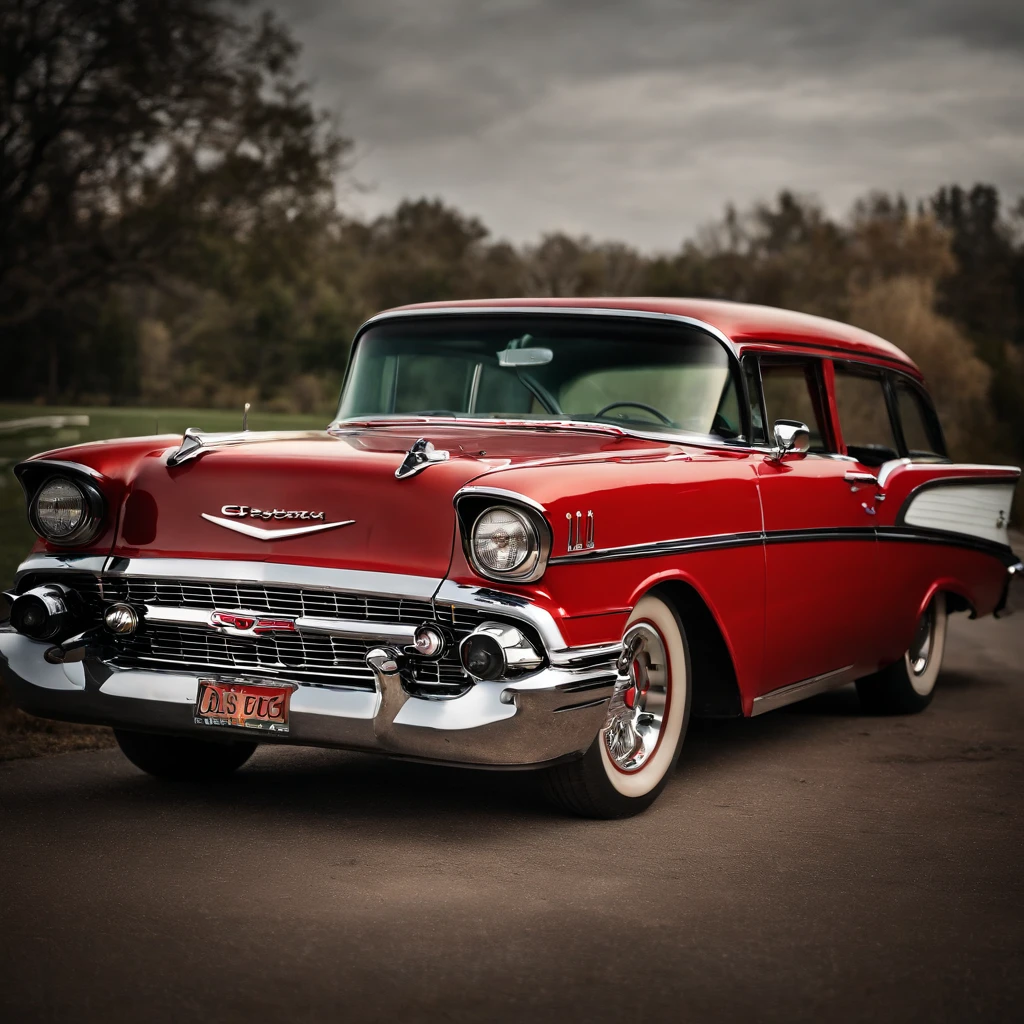 1957 red Chevy belair