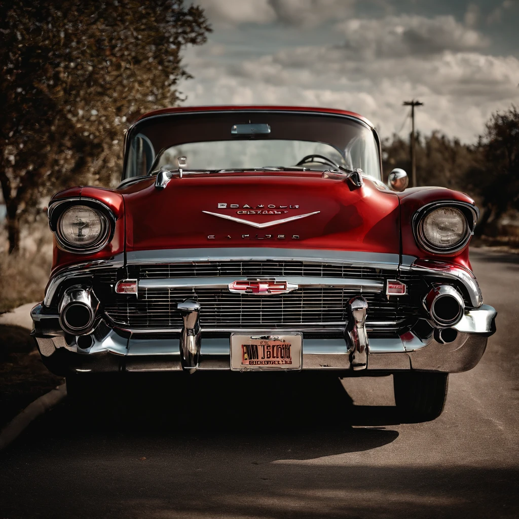 1957 red Chevy belair