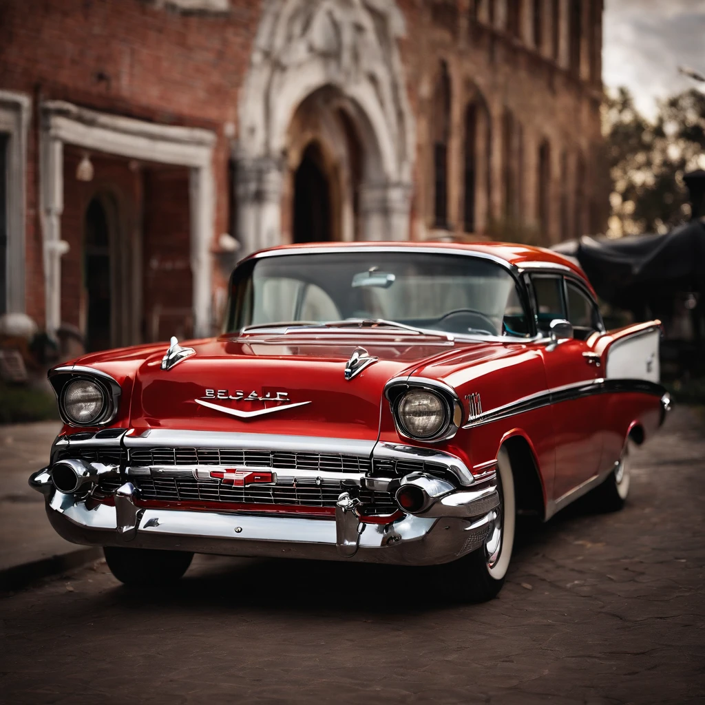 1957 red Chevy belair