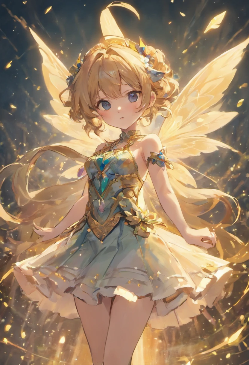 A full-body close-up of a beautiful woman in ultra HD ultra-high pixel high detail anime girl a fairy costume on, cute anime waifu in a nice dress, beautiful fantasy anime, kawacy, guweiz on pixiv artstation, portrait of a fairy, guweiz, portrait of fairy, brunette elf with fairy wings, detailed digital anime art, beautiful fairy, anime fantasy illustration