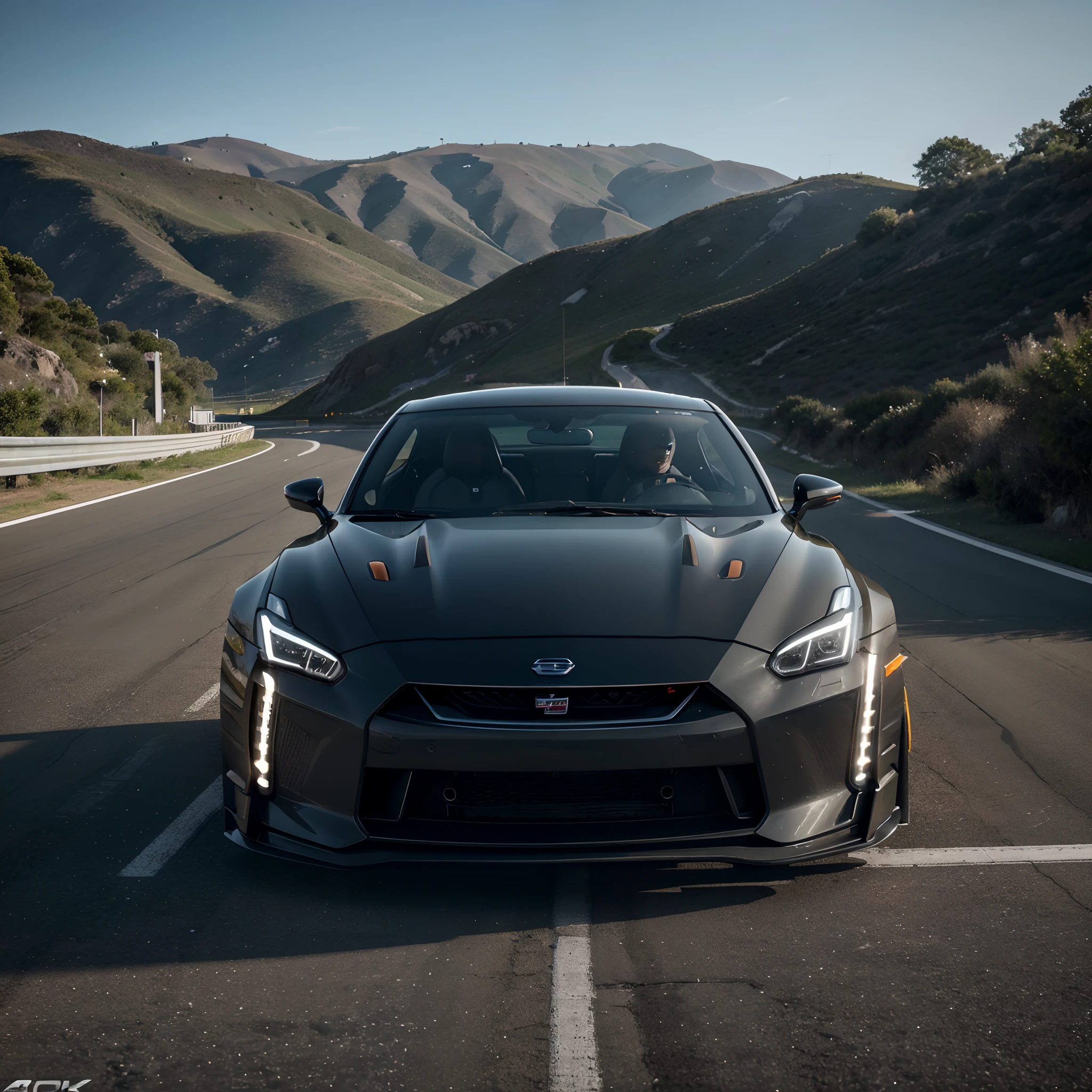 Nissan GTR, super charger, shiny metallic body, aggressive stance, sleek design, powerful performance, roaring engine sound, aerodynamic shapes, speed and adrenaline rush, racing stripes, high-speed drive, futuristic headlights, luxurious interior, advanced technology, precision engineering, high-performance tires, chrome accents, dynamic curves, iconic sports car, thrilling acceleration, adrenaline-fueled experience, precision handling, high-performance brakes, cutting-edge technology, sleek and sporty profile, exhilarating driving experience, bold and head-turning design, fierce and competitive spirit, top speed capabilities, thrilling track performance, flawless performance on the road, intense and powerful presence, sleek lines and contours, commanding road presence, adrenaline-pumping performance, race-inspired design, unmatched power and speed, aggressive front grille, supercar-level performance, unmatched driving dynamics, advanced aerodynamics, unparalleled driving pleasure, state-of-the-art engineering, iconic sports car design. (best quality,4k,8k,highres,masterpiece:1.2), ultra-detailed, (realistic,photorealistic,photo-realistic:1.37), HDR, UHD, studio lighting, ultra-fine painting, sharp focus, physically-based rendering, extreme detail description, professional, vivid colors, bokeh, portraits, photography, luxury car photography, automotive art, concept artists, vibrant colors, modern and sleek colors, dramatic lighting.