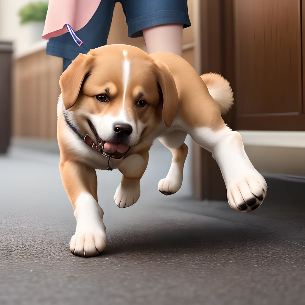 dog with human feet