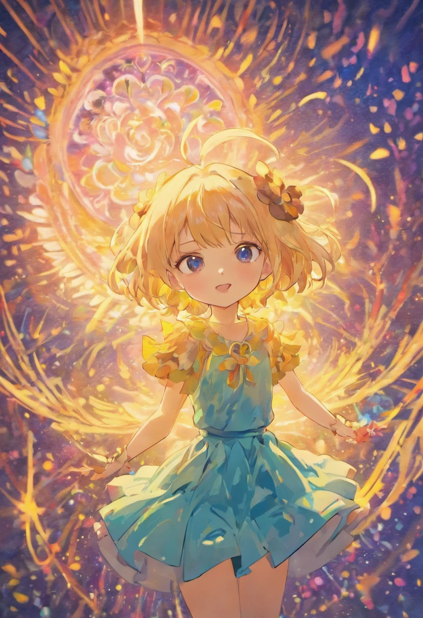 illustration,Fine lines,The lines are accurate,ln the forest,night moon,Mini cute 3 flower fairy, Chubby toot,Skirt made of petals,Huge flowers,Colorful colorful,Transparent colorful wings, Magic wand,closeup cleavage,Light attenuation,Glow effects,depth of fields,high light,Real light,Ray traching,oc rendered,Hyper-realistic,best qualtiy,8K,Works of masters,super-fine,Detailed pubic hair,Correct anatomy,sharp focus on eyes,Bokeh,Facial features are carefully depicted,in style of hayao miyazaki,Miyazaki animation style