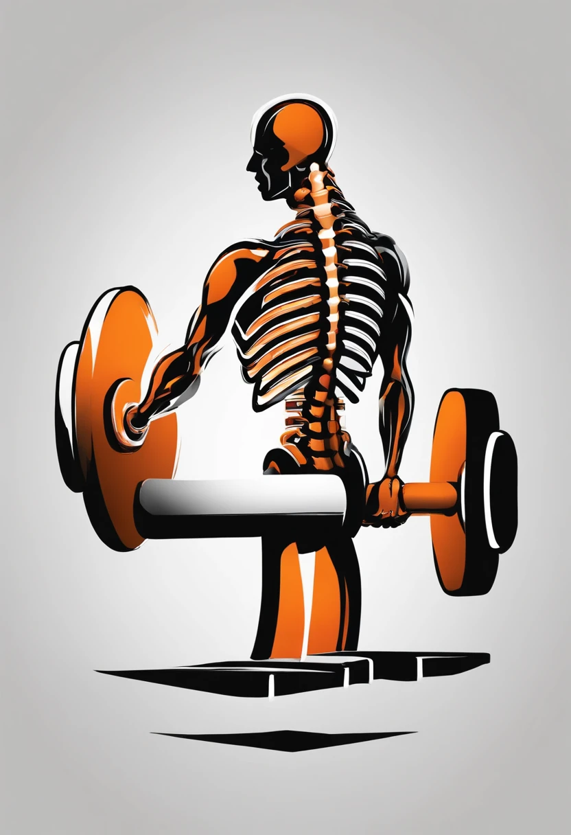 Imagine a stylized spine next to a dumbbell. The spine could be in dark blue and the dumbbell in orange. The idea here is to design the aspect of postural correction with physical exercises. Logotipo style