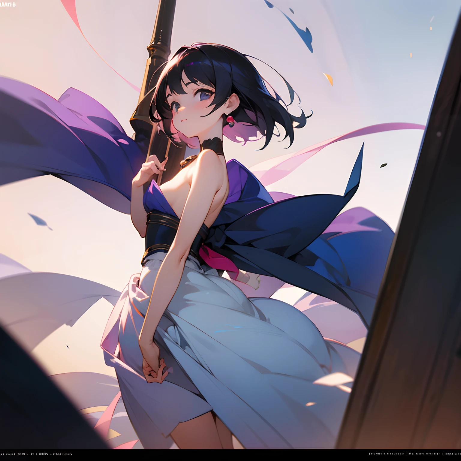 She is about 9 ,Mixing French and Japanese,Little gishowing,CG Unity 8k wallpapers of cute girls like princesses,fine art:Toshiya Yamashita、Altgarm、by krenz cushart,Topless 2 ,modest chest,Highly detailed digital painting,art stations,Smooth,Hard Focus,Illustration,High resolution,awardwinning,Perfect symmetrical cute face,beautiful Girl