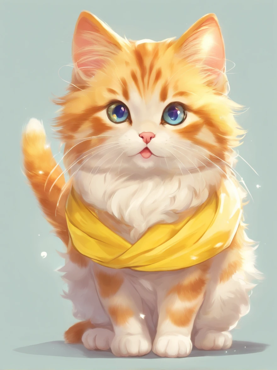 Yellow kitten, triangular face:1.1,mustaches:blanche,white backgrounid:1.1)+(diagrams,realist:1.37,foco nítido:1.1,ultra-detailliert,Haute,professional,Vivid colors:1.1)+(soft hair:1.1,playful expression,Prying eyes,bonito:1.1)+(Soft lighting,Warm tones:1.1)