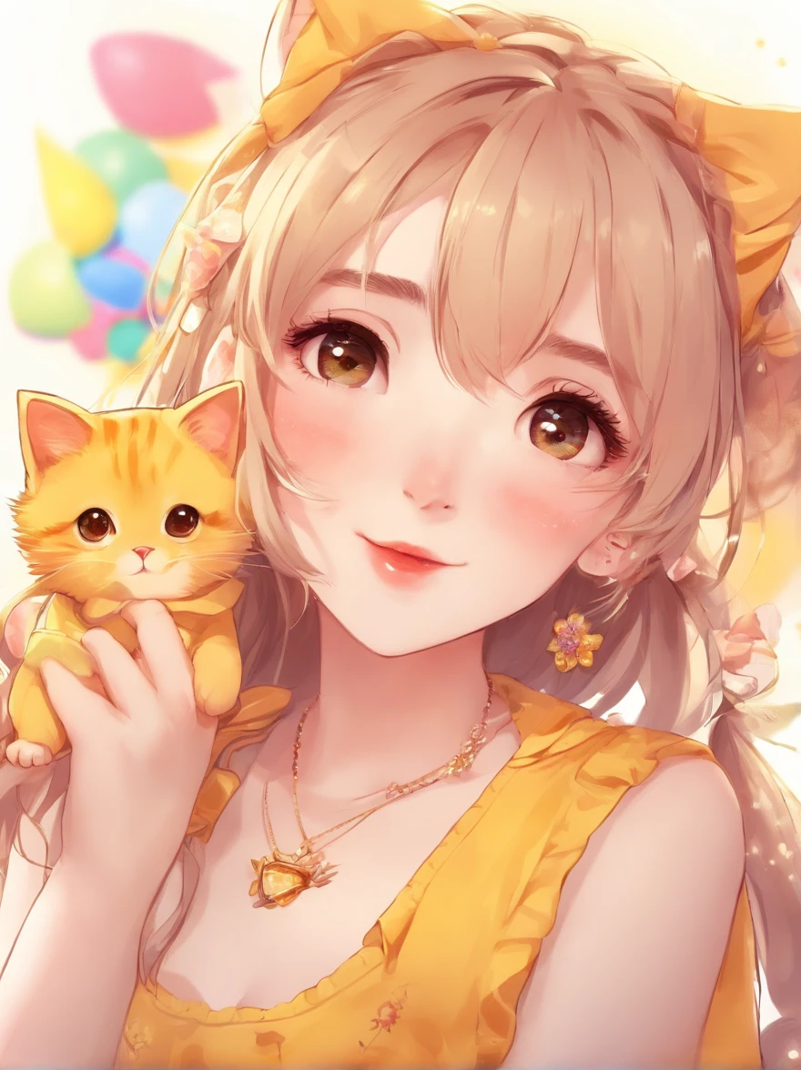 in the style of yellow kitten, Triangular face:1.1,mustaches:blanche,white backgrounid:1.1)+(diagrams,realist:1.37,foco nítido:1.1,ultra-detailliert,Haute,Professional,Vivid colors:1.1)+(Soft hair:1.1,playful expression,Prying eyes,bonito:1.1)+(Soft lighting,Warm tones:1.1)