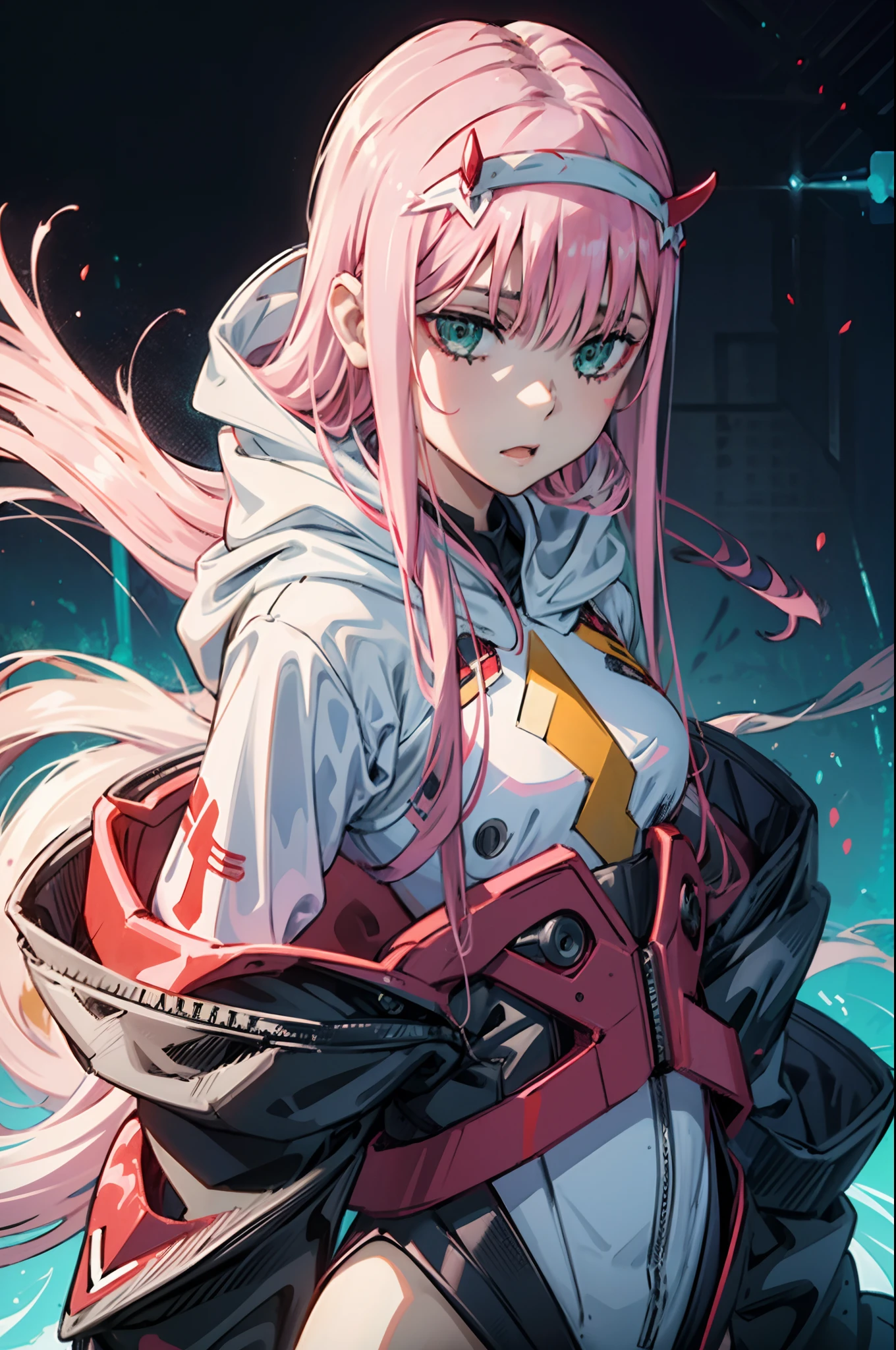 zero-two / Darling in the Franxx ] is wearing a mask, loish |, by Kamisaka Sekka, loish art style, a beautiful art illustration, digital art in pixiv, anime illustration, colorful illustration, supernatural art style, strange and dark art style, trend anime art, digital anime illustration, tumblr, by Yanagawa Nobusada