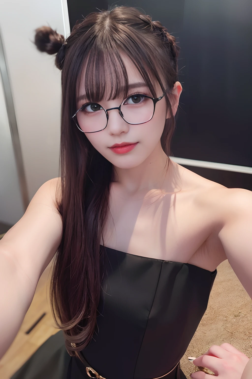 ((midnight, Need, 8K, tmasterpiece:1.3)), Long legs, Focalors:1.2, Plump body，perfect figure beautiful woman:1.4,((Dark brown hair, huge tit:1.2 )), (low chest, deep v big breasts，stocklings，shift dresses，Floral dresses，Slim dress，semi transparent，semi-bare), ((Ghost Castle，In the castle)), Highly detailed facial and skin texture, A detailed eye, 二重まぶた，wears glasses，crisp breasts，Smile with，Bigger breasts, updo hair，crisp breasts，Get wet，Sweat profusely，Red lips，Wear earrings，wearing a choker，Wear a bracelet，Perfect chest shape，vibrancy，Heaty，wildness，huge tit，Noble，orgy，The crowd reveled，Bigchest， Big breasts Thin waist，The chest is bulging，Rich，White and tender，self-shot，Selfie angle，Selfie shot，the phantom，Supernatural