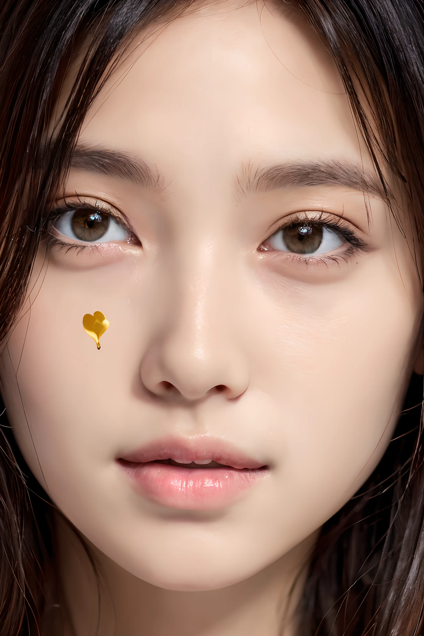 (a sticker:1.3))on the face, (masutepiece:1.3), (8K, Photorealistic, Raw photo, Best Quality: 1.4), Japanese, (1girl in), Beautiful face, (Realistic face), (Black hair), Beautiful hairstyle, Realistic eyes, Beautiful detailed eyes, (Realistic skin), Beautiful skin, Attractive, 超A high resolution, A hyper-realistic, Highly detailed, Golden ratio,