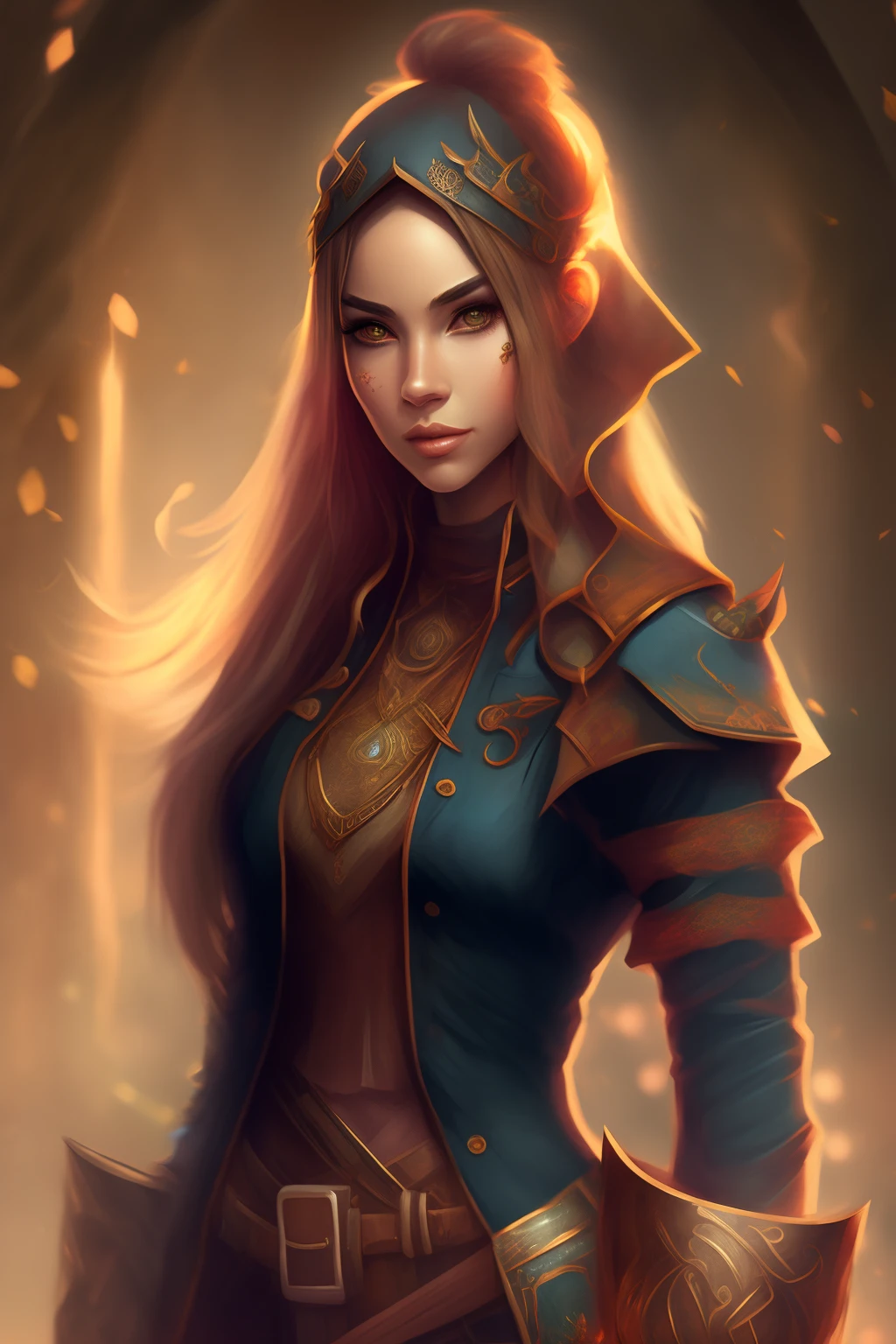 Realistic female with strong magic affinity
