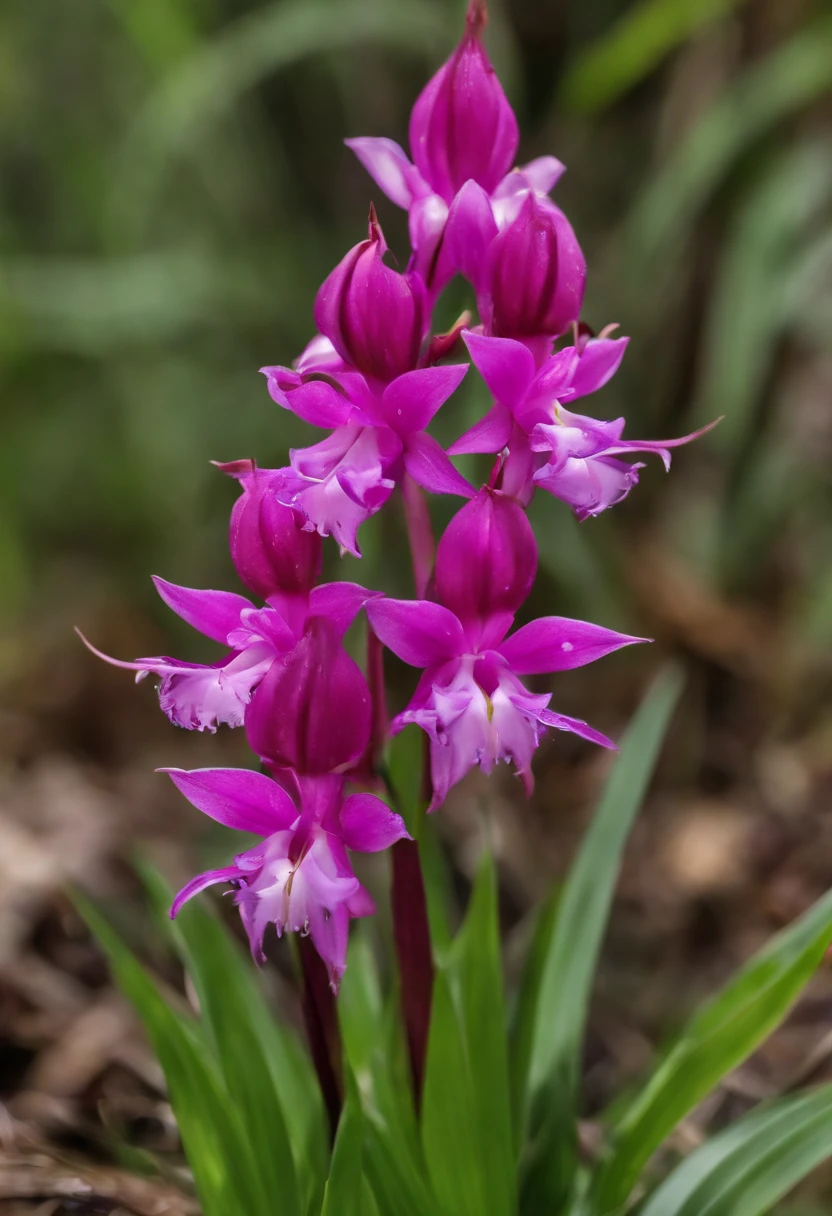 A large swath of Bletilla striata（ Thunb.） Reichb.f