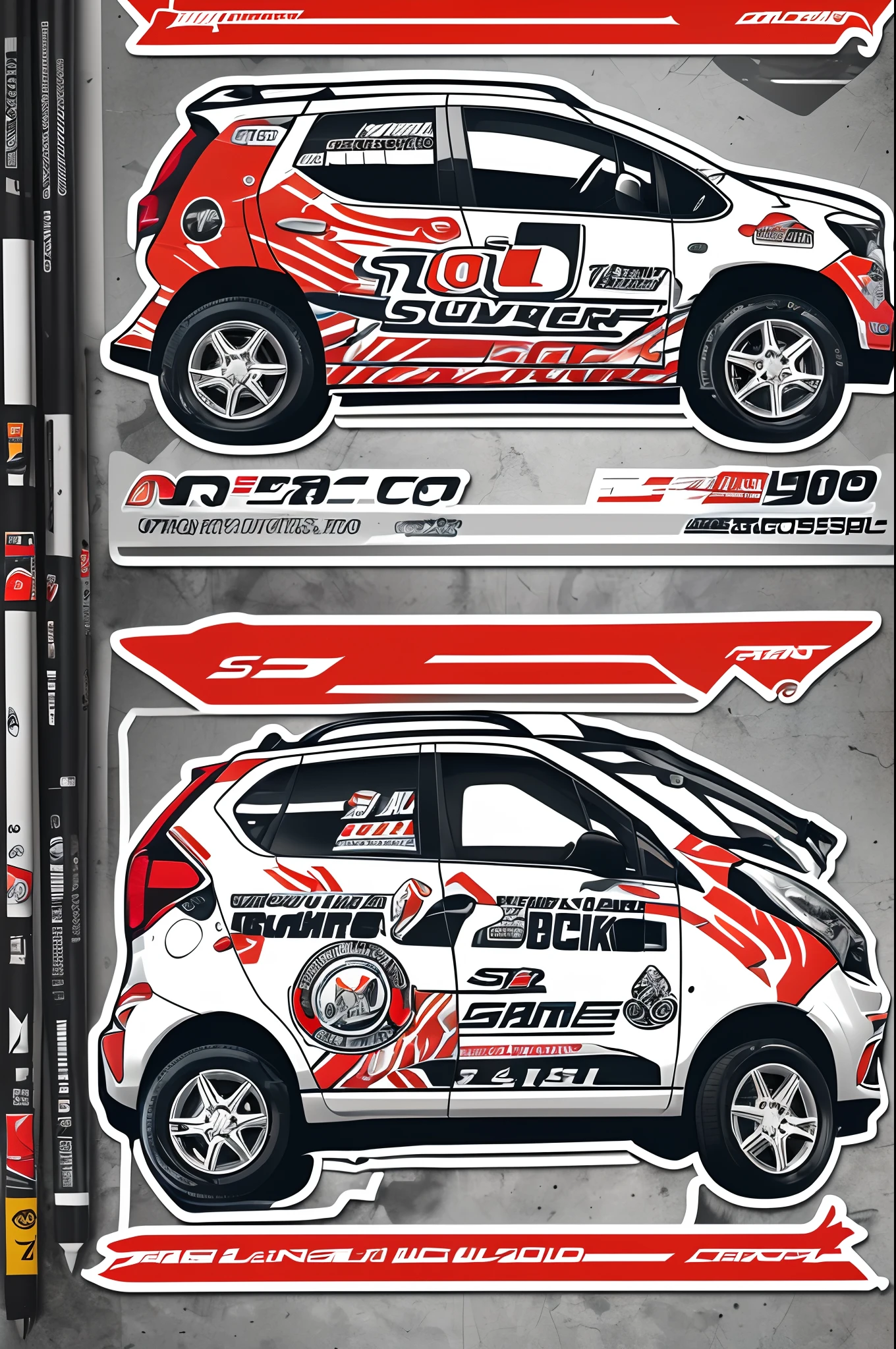 Car Shop Sticker Design --auto --s2