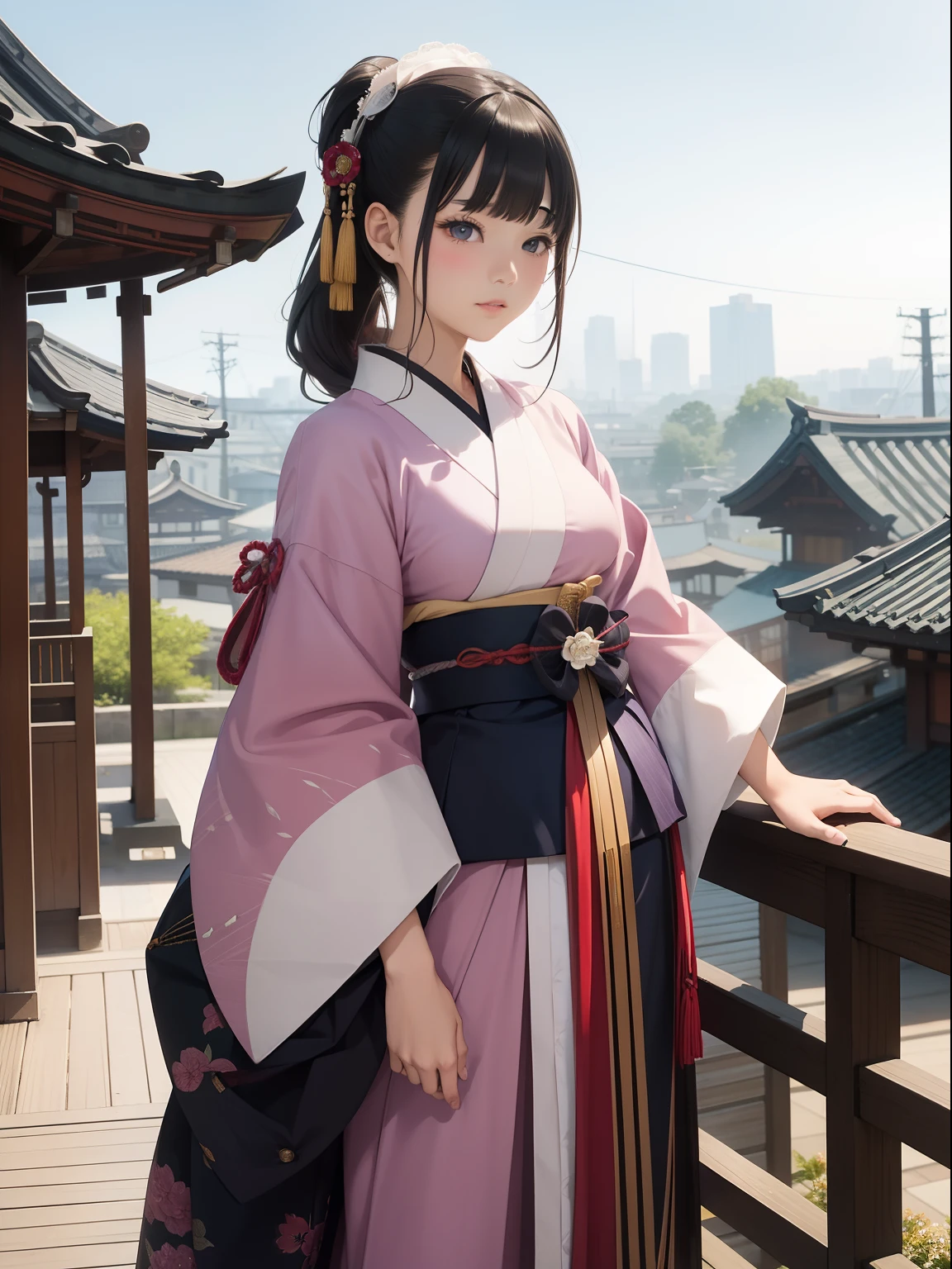 Beautuful Women、sixteen years old 、FULL BODYSHOT、perspiring、Taisho romance、Taisho era cityscape