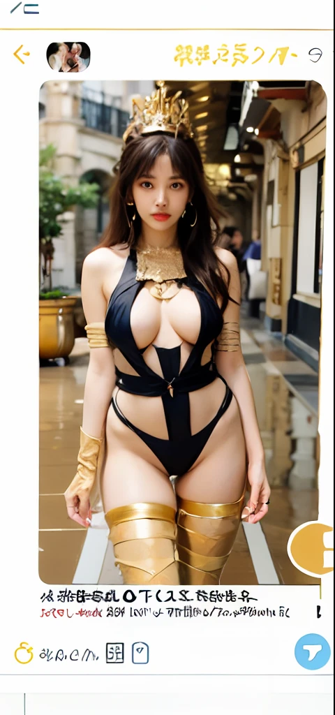 1girl in、top-quality、masterpiece、超A high resolution、(Photorealsitic:1.4)、Raw photo、(Face of beautiful girl)、Straight long hair、dark brown hair、glowy skin、Dramatic、(Golden See-Through High Leg Competitive Swimwear)、(Golden transparent fluttering robe)、((Golden Very Small Tiara))、(Pray)(Standing whole body)、((delicate finger、Delicate hand))、(delicate paws)、(large full breasts、Cleed bust)、(Rocket Tits)、(Muchimuchi )、((Golden garter stockings))、((Golden Ancient Greek Temple))(Golden wall decorated with gold)、(Blur the background)、(One boob is visible、large la is visible、 to stanman Praying)、(Pray with Your Hands Together)、Full body、standingn、Pray with Your Hands Together、delicated face、Delicate hand、delicate paws、delicate finger、Anatomy Body、goddes、A sexy、complete fingers、The number fingers on the right hand is 5、The number of fingers on the left hand is 5、Golden wall decorated with gold、Golden Greek Temple Pillars、Golden little tiara、Golden Greek Pillars、Blur the background、cleavage of the breast、Navel exposuut Exposure、Thigsure、Petite and busty slender and slim girl、Short stature、Beautifrl Goddess、Young Face、Golden Ancient Temple、goddes、Golden altar in the background、(Muchimuchi Body)、Golden little tiara、1girl in、Young Face、Short stature、Golden Wall、Golden Altar、13-year-old beautiful girl、Golden wall on background、ara、Lori、