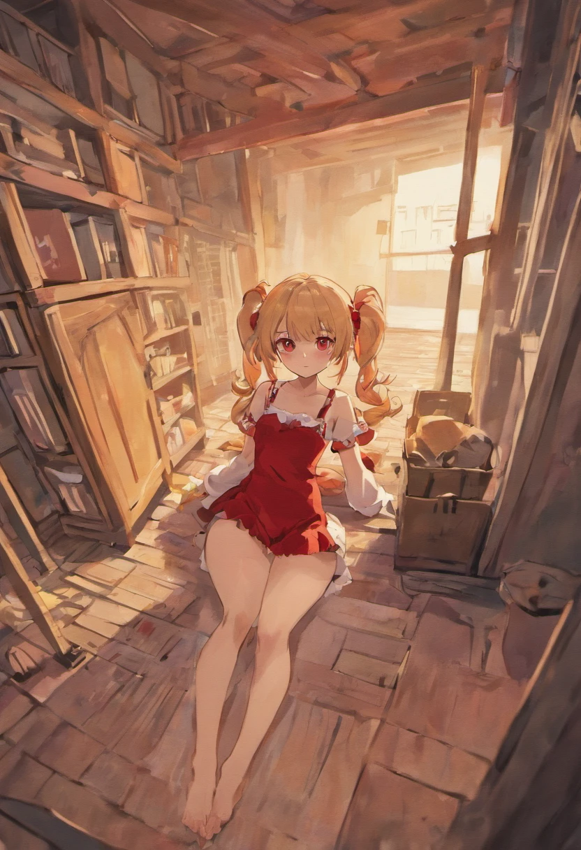 in 8K、top-quality、masterpiece、ultra-detailliert、Ultra-high resolution、((1 persons))、poneyTail、a yellow hair、Braided hair、makeups、Home、sitting down on the floor、bare-legged , the legs are open。look at the camera , perfect hands, complete anatomy), nude , naked , M-shaped legs, women opening legs , spread legs , hands up , tied to a chair in a basement, restraint, bdsm, restrained legs, restrained arms, bound, bound to chair, rope, tied with ropes, beautiful body, beautiful face, tied to chair with ropes, restrained body, unable to move, bondage ropes, tied up, machine bondage, fully restrained body, ropes everywhere, strictly tied, hardcore bondage ropes, machine bondage,