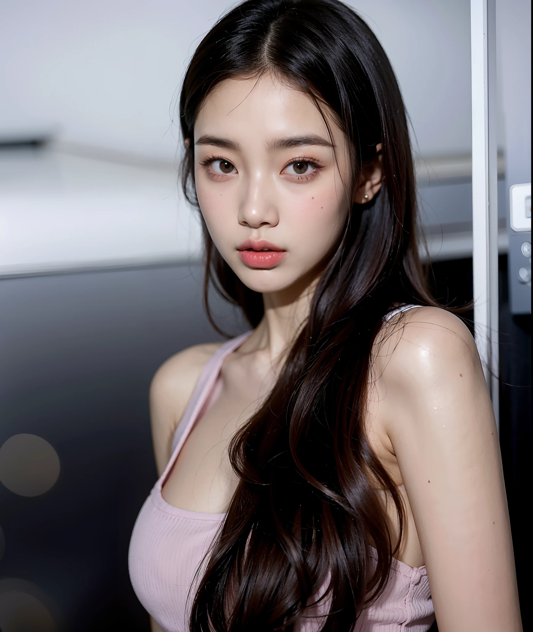 Araffe Asian woman with long hair and purple dress posing for a photo, Jennie Blackpink, Retrato de Jossi do Blackpink, Portrait of female Korean idol, jossi do blackpink, Ji-Min, Parque Roseanne do Blackpink, Parque Ji-min, Gongbi, Lee Ji-eun, Lee Ji - Eun, TaeJune Kim, Heonhwa Choe