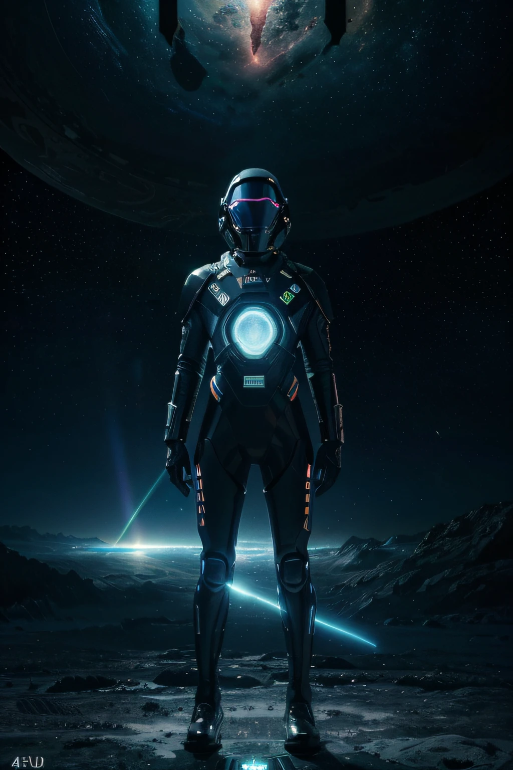 (best quality,4k,8k,highres,masterpiece:1.2),ultra-detailed,(realistic,photorealistic,photo-realistic:1.37),alien,standing,beside,space ship,futuristic,neon colors,extraterrestrial,advanced technology,bright lights,space exploration,science fiction,otherworldly being,futuristic clothing,shiny surface,sleek design,intergalactic travel,glowing atmosphere,luminous glow,alien civilization,spacesuit,holographic display,flying saucer,extraterrestrial landscape,advanced weaponry,cosmic energy,high-tech,interstellar architecture,interdimensional portal,astral phenomena,star-filled sky,alien language,advanced transportation,nebula,outer space,galactic adventure,future technology,cosmic wonders,beam of light