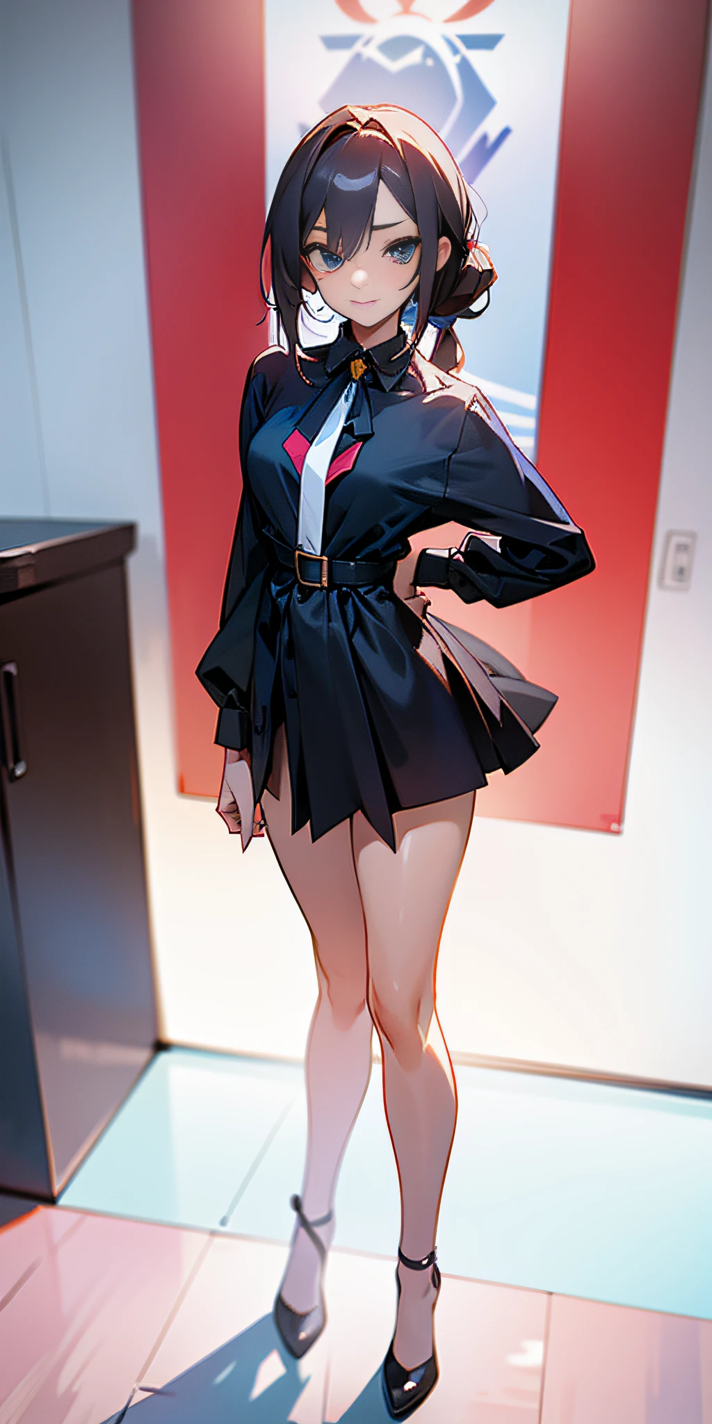 american shot, Wallpapers, 2D Anime, Swedish anime woman, sexy and casual dress, symmetrical face and body measurements 88 61 87, Full body view, Professional seductress and facial expression of pleasure, 50mm professional camera