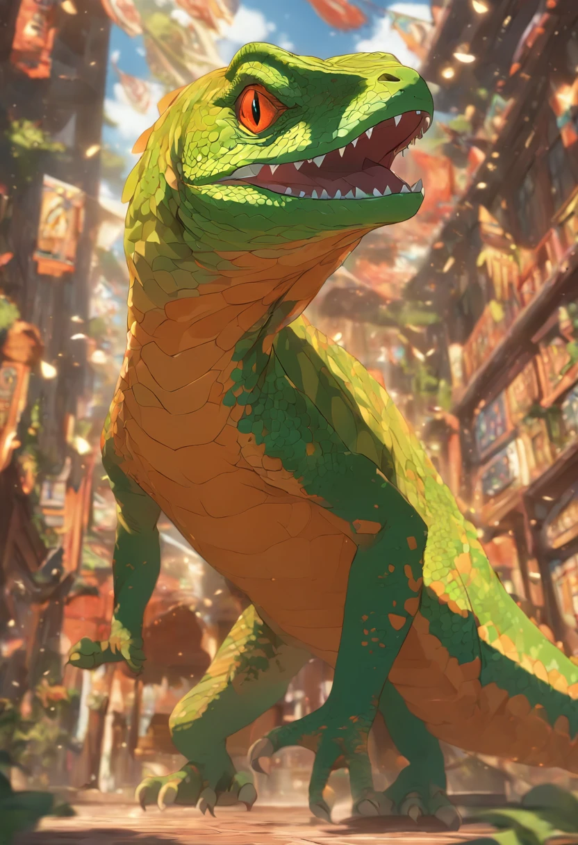 (((Deus Lagarto))) best quality, Very high resolution, CG detalhado 4K, piece of master, Mitologia asteca, Aztec Props,Adornos astecas,Xolotl, mexico, Roupas astecas, Cidade asteca, ((standing pose)), aesthetic , Beautiful image, centralizado na tela, standing pose