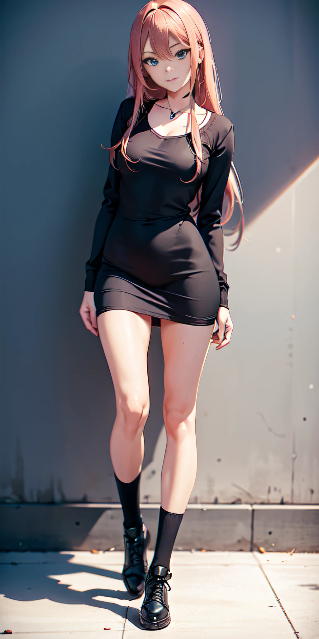 american shot, Wallpapers, 2D Anime, 16 year old Swedish anime woman, sexy and casual dress, symmetrical face and body measurements 88 61 87, Full body view, Professional seductress and facial expression of pleasure, 50mm professional camera