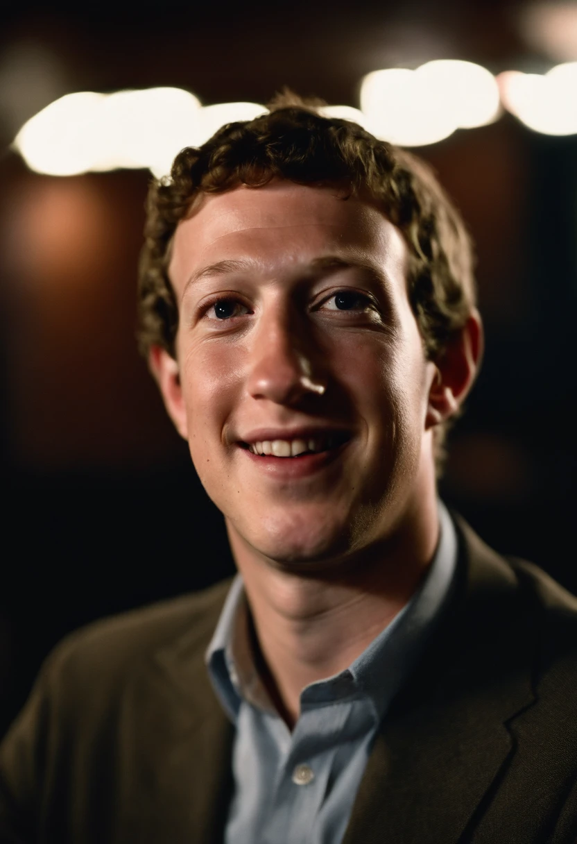 Mark Zuckerberg, 1980s, 1970s late night show, casual interview, close-up shot, VHS recording