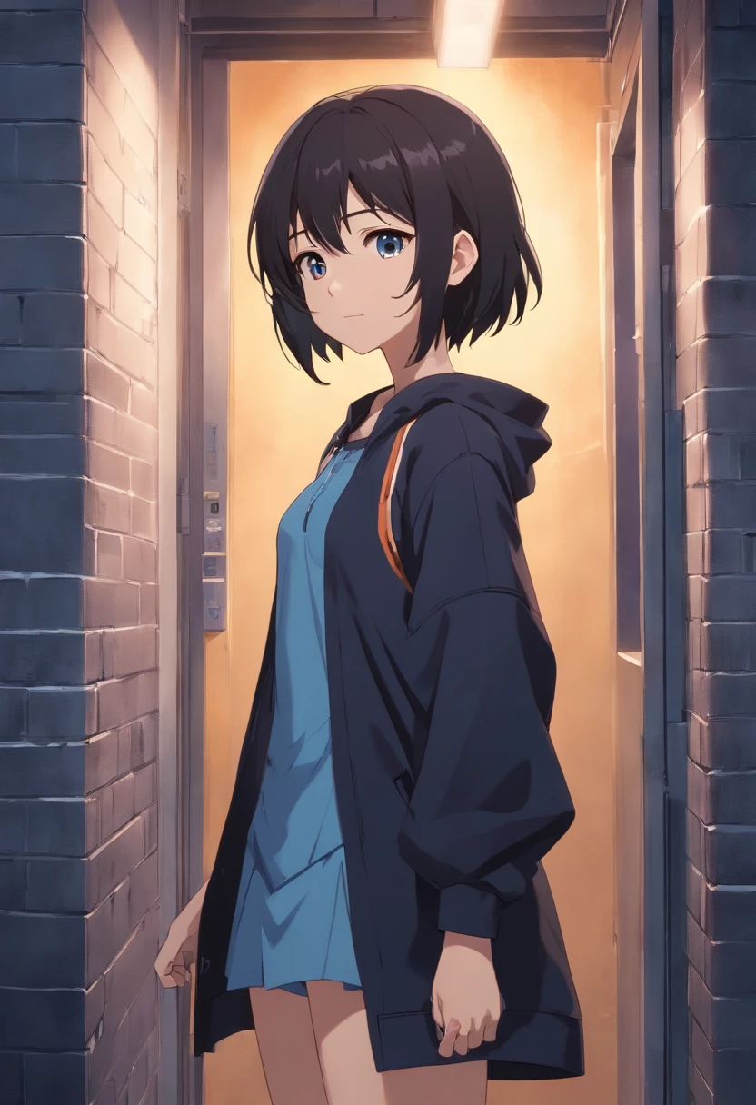 Anime character in black and white costume standing in front of a wall, Pin no anime, personagem de anime feminino, como um personagem de anime, menina anime loira com cabelo longo, visual anime de uma menina bonito, menina perfeita de cabelos brancos, divindade de cabelos brancos, Garota Anime nua, estilo anime como destino/noite de estadia, 1 7 - - old me goth girl