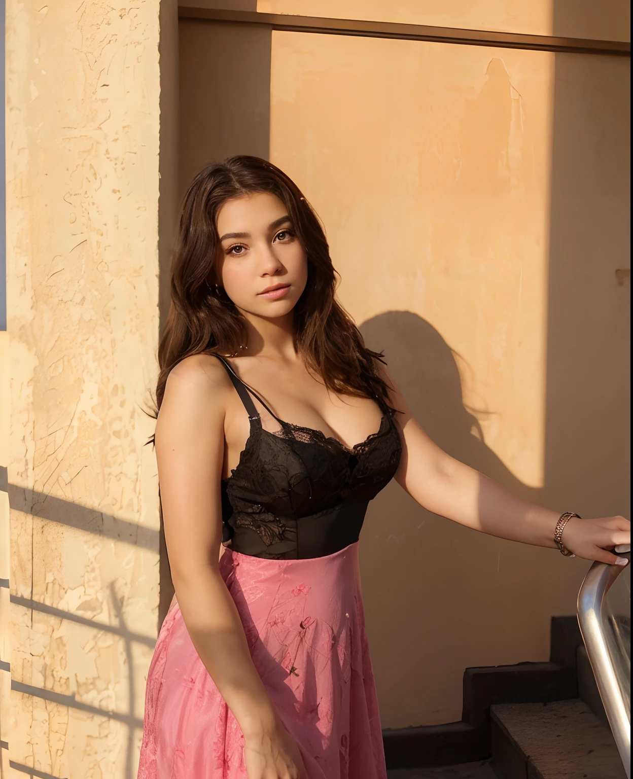 Turn this image into a Disney Anime princess according to her figure outfit lighting personality and dress eyes should be perfect realistic