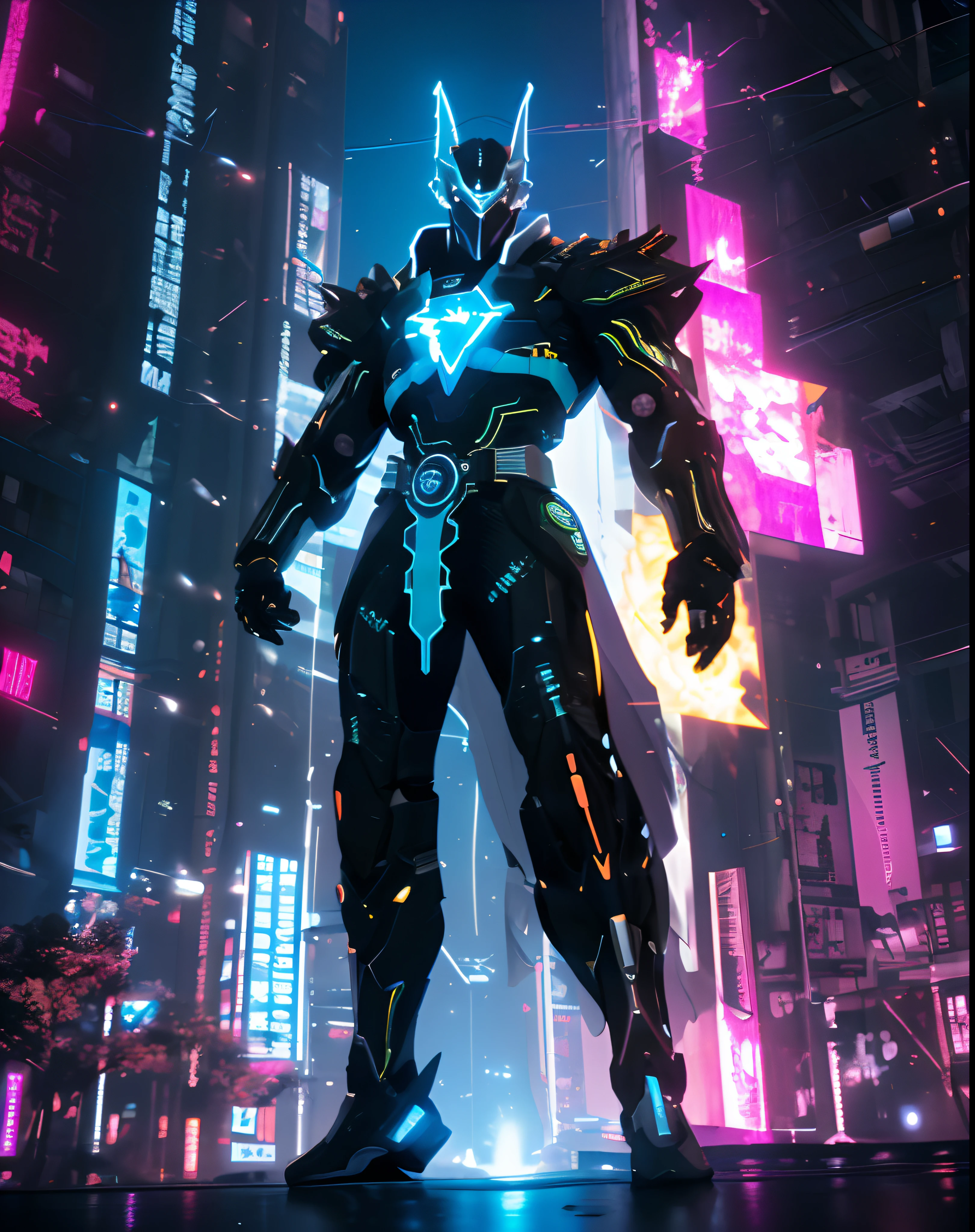 White Superman from DC, neon ring on background, cyberpunk art style, cyberpunk style, cyberpunk style, cyberpunk character, hyper-realistic cyberpunk style, cyberpunk color, powerful lighting, motion synchronization, dynamism, charged energy, hot action