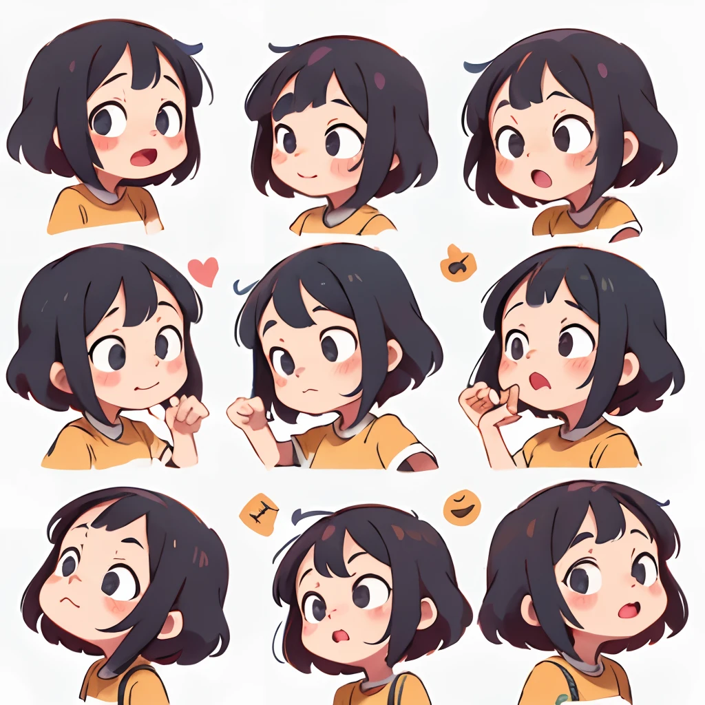 Cute ，Emoji pack，Posture and expressions，8K