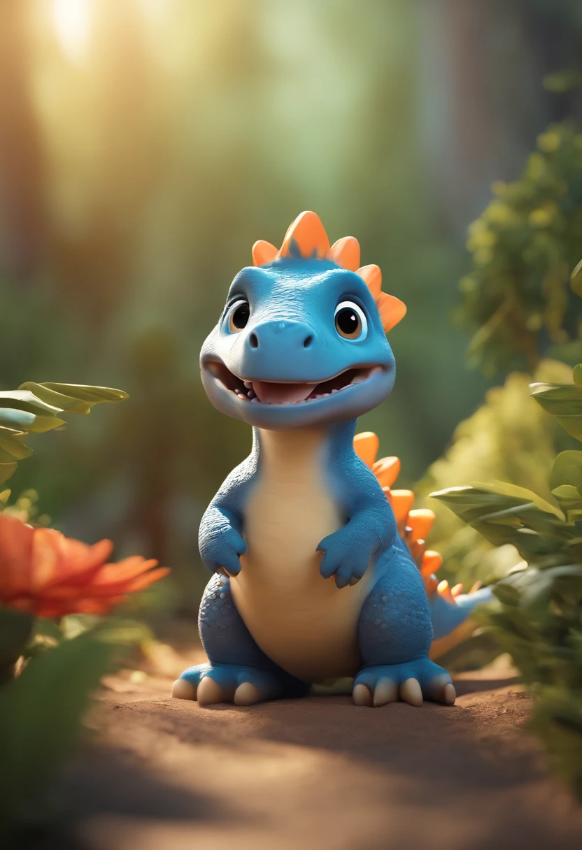 Cute dinosaurs,colorful animations,illustration,Playful,detailed creature,Friendly expressions,Vibrant colors,Interactive artwork,dynamicposes,artistic rendition,Fun and engaging,A high resolution,Ultra-detailed,Physically-based rendering,Lively personality,Expressive eye and facial features,Dynamic movements,Interesting environment,Animation features,Imaginative landscape,Evoke childlike joy,Colorful Palette,soft and rounded forms,Dynamic lighting and shadows,Vivid tones,Bokeh effect,Joyful and whimsical,Delightful scene,Masterpiece:1.2