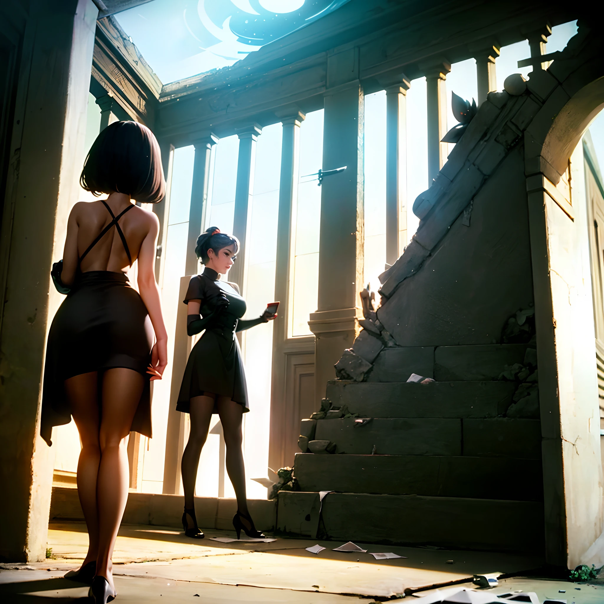 [(neon lights, ancient ruins:1.4) ::5], (close-up:1.2), (masterwork:1.4), BREAK ( two women:1.3), seminude, pale, foggy, [greek ruins: ancient statues: 0.45], (nature:1.3), (dimly lit:1.2), fog, shattered mirror, [white moon: fogged glass: 0.60], BREAK (pin-up dress:1.3), neon lighting, (glass greek statue:0.75), (disarray:1.2), flickering lights, [bodily silhouette: shadow: 0.40], (1980s:1.1)
