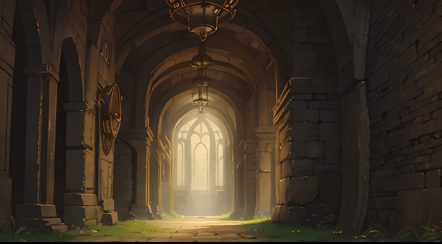 Within Eldoria, show a secret passage that leads to an underground chamber filled with ancient machinery. The passage is dimly lit, with a narrow stone pathway that winds through moss-covered walls. The walls are engraved with intricate symbols representing the history of Eldoria, hinting at the secrets concealed within.
As you descend deeper into the passage, the air becomes heavy with the scent of damp earth and the distant hum of machinery grows louder. The chamber itself is vast and awe-inspiring, with towering stone columns supporting a labyrinth of gears, pulleys, and pipes. The machinery is covered in a layer of dust, revealing its age and mystery.
The machinery in the chamber is both mesmerizing and mysterious. Large gears turn slowly, echoing with a rhythmic clanking sound, while smaller intricate contraptions whir and spin purposefully. The entire chamber is suffused with a soft, golden glow emanating from hidden lamps, casting long shadows that dance across the walls.
The color palette of the scene is rich and earthy, with hints of deep greens and browns reflecting the moss and aged stone. The subtle warmth of the golden glow brings a sense of ancient magic and hidden power to the atmosphere. The lighting in the chamber is soft but vivid, illuminating the intricate details of the machinery, enhancing its complexity and grandeur.
The prompt also emphasizes the highest quality and level of detail. Each cog, lever, and dial is crafted with extreme precision, with every gear tooth and engraved symbol visible in astonishing clarity. The level of detail is so fine that the viewer can perceive each texture, from the rough stone walls to the delicate engravings on the machinery.
The prompt evokes an aura of mystery, inviting the viewer to explore the secrets of Eldoria and the purpose behind the ancient machinery. It combines elements of fantasy, history, and steampunk, resulting in a captivating and immersive image that transports the viewer to a hidden rea