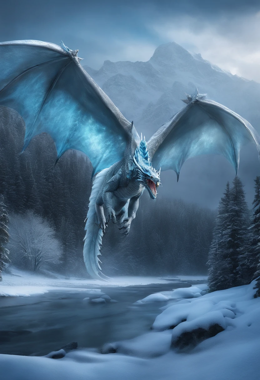 Frost Bipedal Wyvern,Higher than the mountain