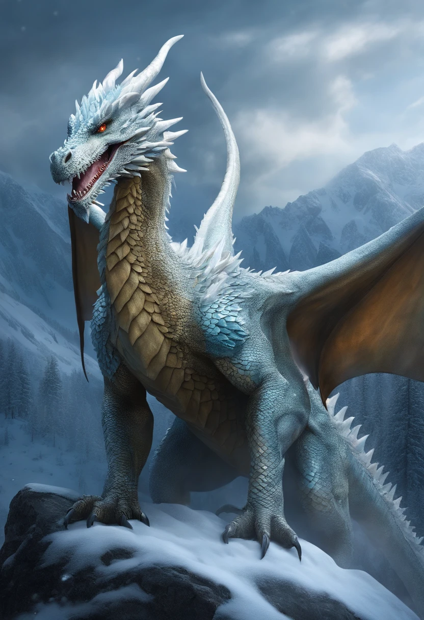 Frost Dragon，wyvern，Higher than the mountain