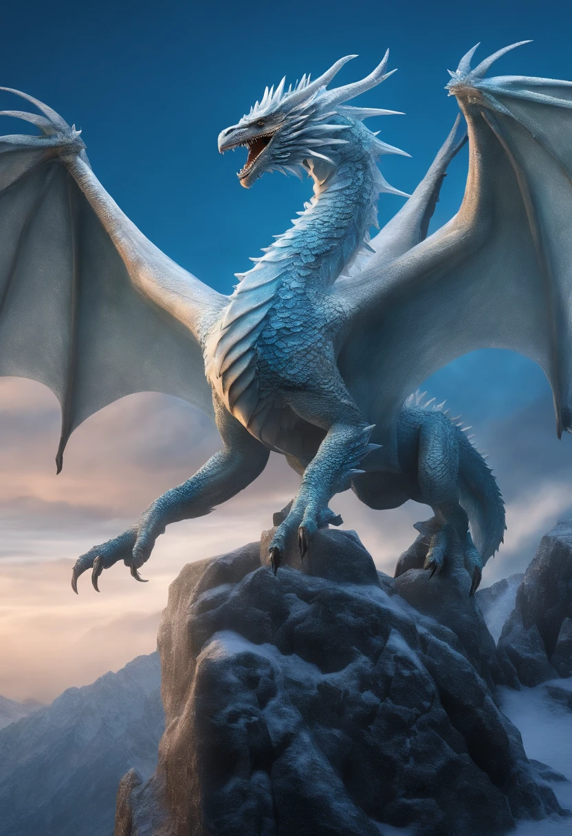 Frost Bipedal Wyvern,Higher than the mountain