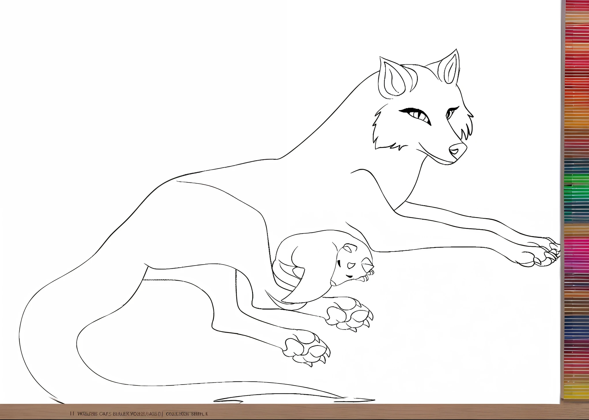 coloring pages of a cat and a dog laying down, wolf template base lineart, bold lineart, simple lineart, lineart, line art colouring page, clean lineart, thick lineart, wolf companion, perfect lineart, female anthropomorphic wolf, line art!!, anthropomorphic wolf, an anthropomorphic wolf, colouring page