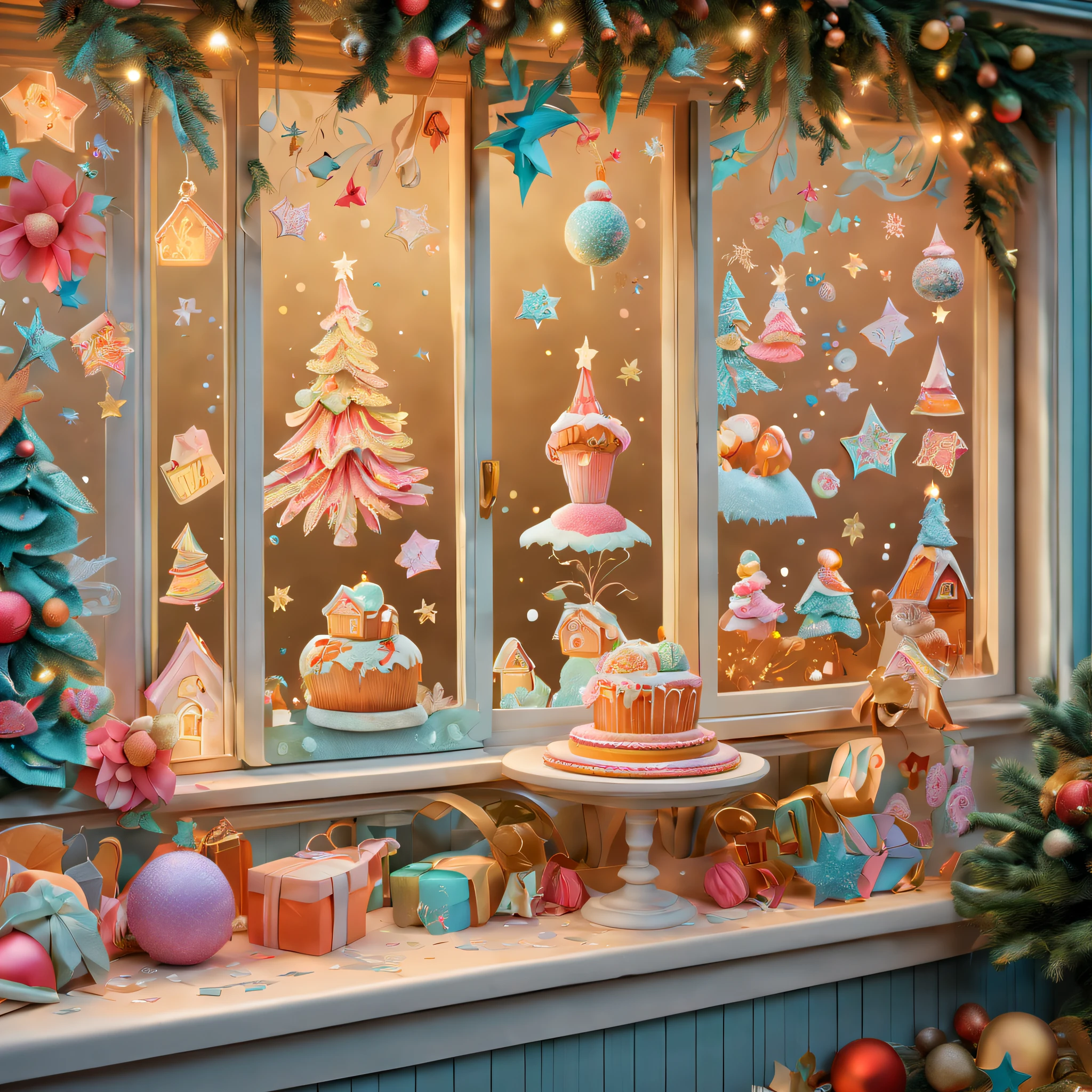 (best quality,4k,8k,highres,masterpiece:1.2),ultra-detailed,(realistic,photorealistic,photo-realistic:1.37),stickers,personalized,adhered to the windows,paper cutting, festive atmosphere,exquisite details,three-dimensional effect,fine craftsmanship,happy and lively scene,intricate patterns,decorative elements,beautifully designed,rich colors,pastel tones,soft lighting,creative interpretations,unique combinations,lively and dynamic,playful motifs,eye-catching visuals,attention to detail,careful rendering,precise edges,seamless integration,vibrant hues,natural lighting,transparent textures,pleasing perspective,cohesive composition,charming and charming.