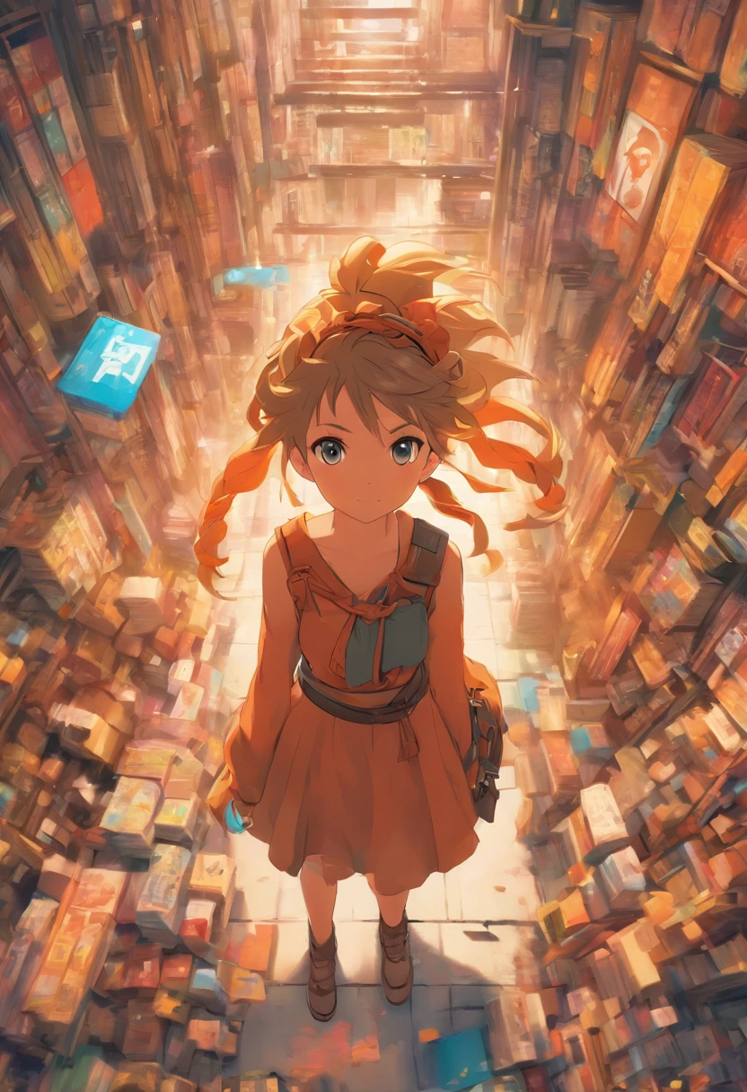 knolling layout,a girl, wearing dress,niji. journey V5