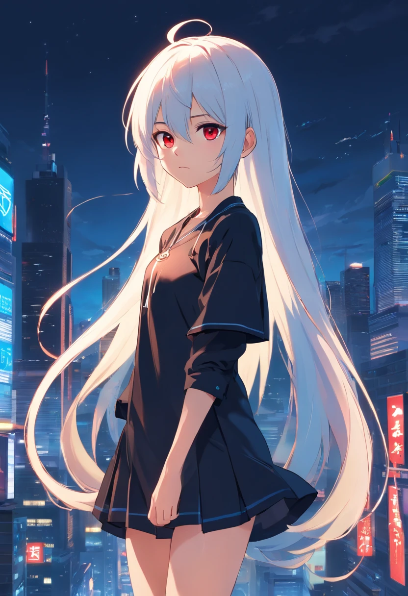 white backgrounid，frontage、Back and side，Front lens，standing on your feet，with a simple background，16 yaers old，Libido boy，Shota，Black color hair，Black shirt，Square glasses，apathy，long whitr hair，with long bangs，messed up hair，Red eyes，Floating hair，glowing light eyes，magic rune, Glowing eyes, Intense, Black shirt, floating clothes, Solo, modern, (Masterpiece:1.2), Best quality, high resolution, Beautiful detailed, Extremely detailed, Perfect lighting,