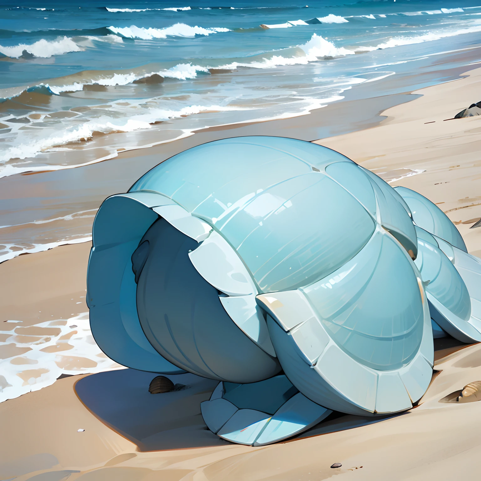 Huge and weird sea shells，Sharp shell，sandbeach