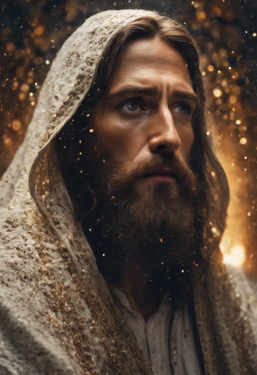 (symmetry),centered,a ((close)) up portrait,(Jesus),a very thin white prime man with long hair and a beard,wearing a long white robe,35mm,natural skin,clothes detail, 8k texture, 8k, insane details, intricate details, hyperdetailedhighly detailed,realistic,soft cinematic light,HDR,sharp focus, ((((cinematic look)))),intricate, elegant, highly detailed