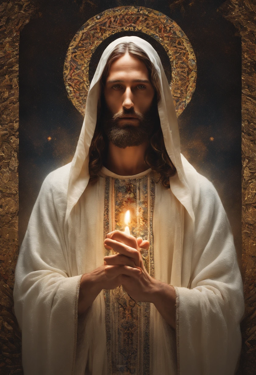 (symmetry),centered,a ((close)) up portrait,(Jesus),a very thin white prime man with long hair and a beard,wearing a long white robe,35mm,natural skin,clothes detail, 8k texture, 8k, insane details, intricate details, hyperdetailedhighly detailed,realistic,soft cinematic light,HDR,sharp focus, ((((cinematic look)))),intricate, elegant, highly detailed