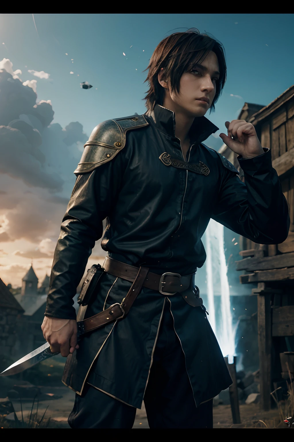 landscape mode, main menu background, anime fantasy game, full HD, ultra quality, anime style, medieval, blade and magic