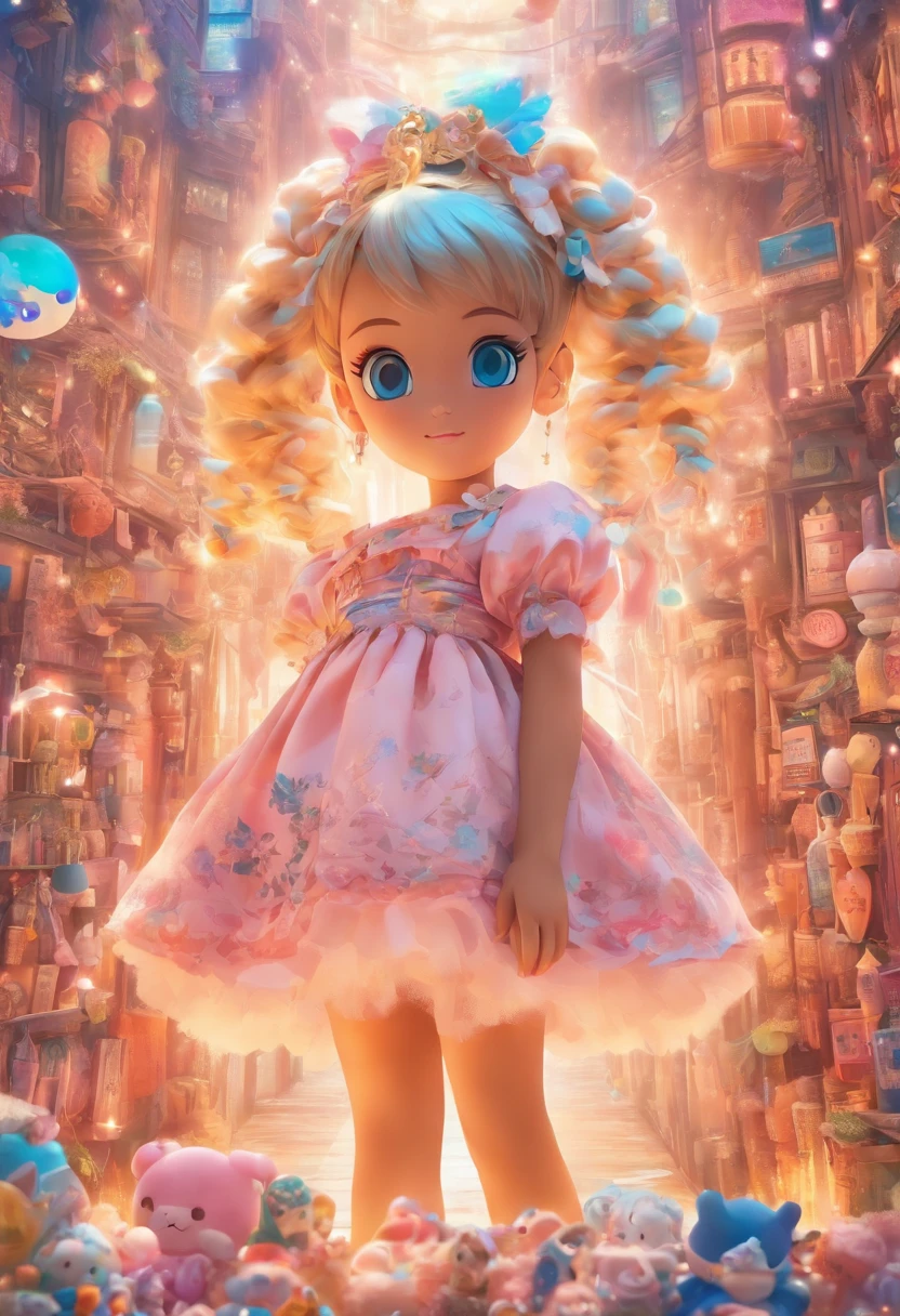 (Photo of a doll in a dress), loli in dress, Loli,
Background with:All kinds of cosmetics for girls,trinkets,Neatly arranged
The artwork in the Guvez style is of high quality、high-level image quality、Kawaii Scorpio、Unprecedented amount of drawing、
style of anime,niji. journey V5