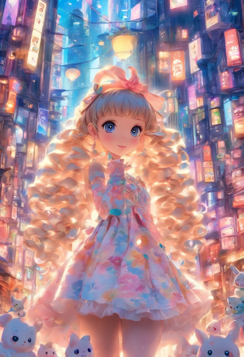 (Photo of a doll in a dress), in dress, Loliackground with:(All kinds of cosmetics for girls,trinkets,Neatly arranged)
high-level image quality,Unprecedented amount of drawing、
style of anime,niji. Journey V5