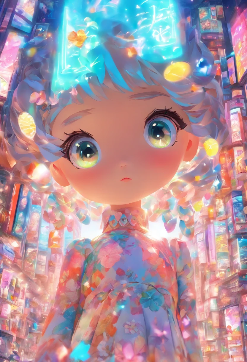 (Photo of a doll in a dress), loli in dress, Loli,
Background with:(All kinds of cosmetics for girls,trinkets,Neatly arranged)
high-level image quality,Unprecedented amount of drawing、
style of anime,niji. Journey V5