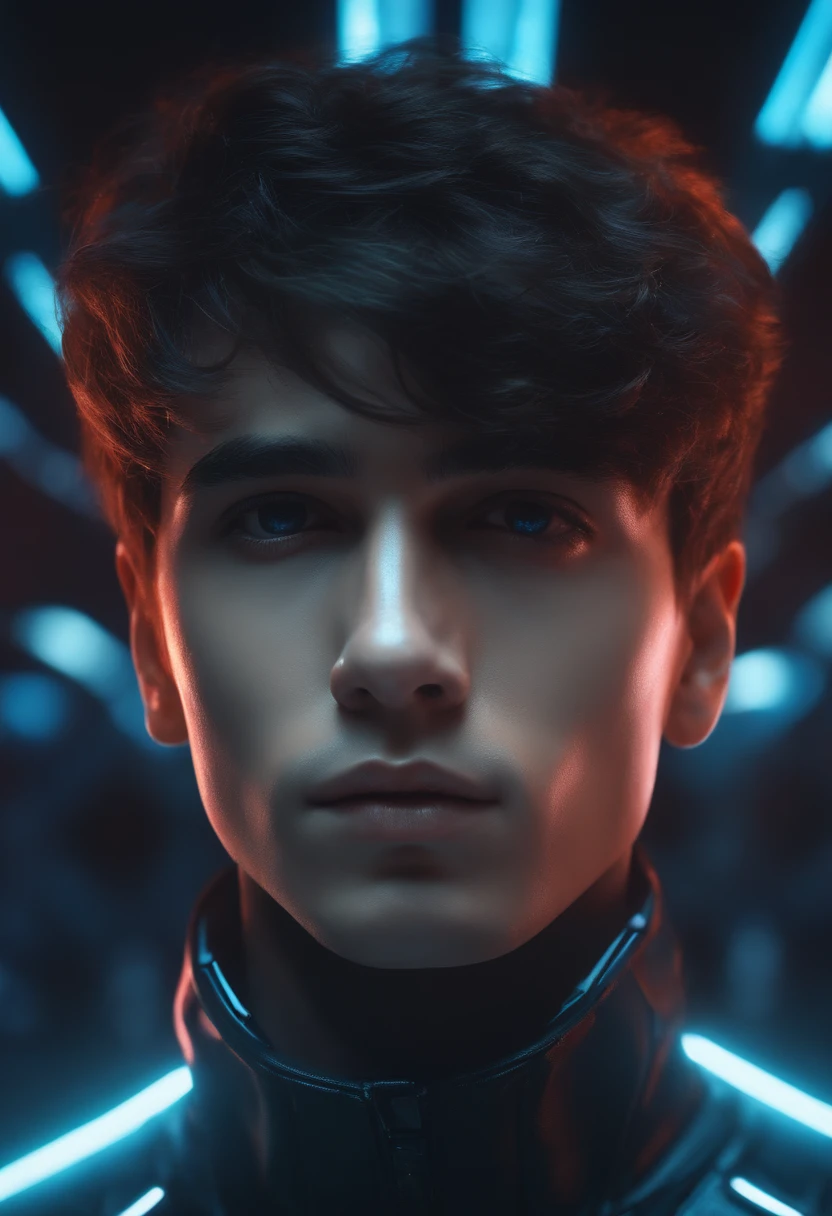 BOY With Futuristic background realistic face 8k ultra high quality hd